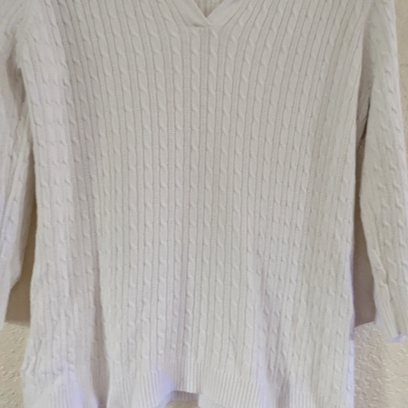 Croft & Barrow Women's Cable Knit Sweater - Cream Size Small - Picture 1 of 3